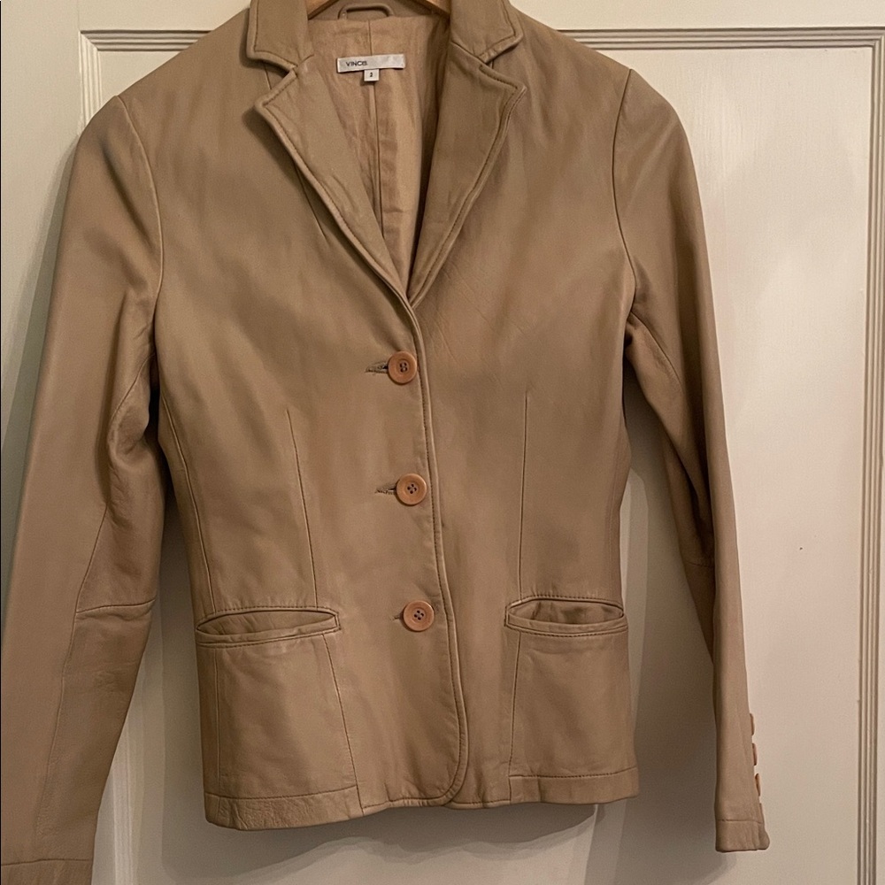 Vince Tan Women's  Leather Blazer
